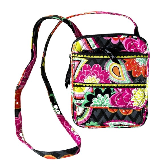 Vera Bradley Mini Hipster Crossbody Bag Ziggy Zinnias Pattern - Picture 1 of 11